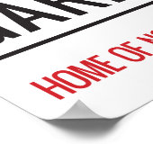 Franklins Gardens Stadium Street Sign Poster (Ecke)