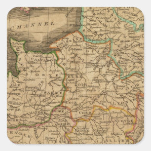 Frankreich 13 quadratischer aufkleber