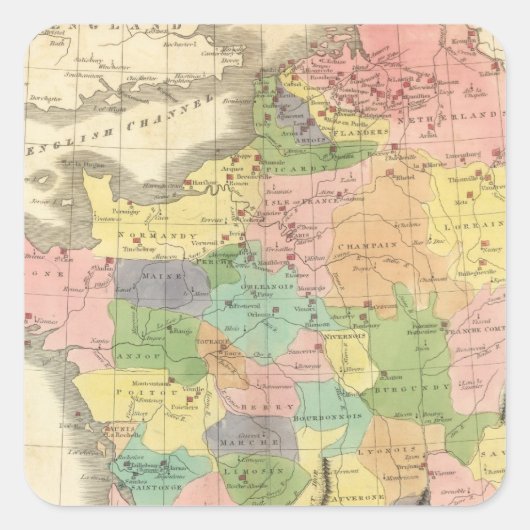 Frankreich 15 quadratischer aufkleber (Vorderseite)