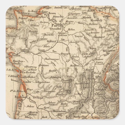 Frankreich 15 quadratischer aufkleber (Vorderseite)