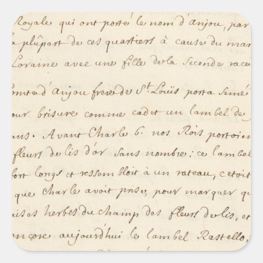 Frankreich 19 quadratischer aufkleber (Vorderseite)