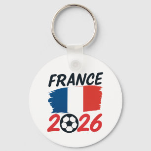 Frankreich 2026 Fußballfan-Design Flaggenfarben Schlüsselanhänger