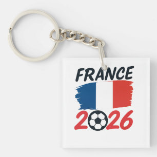 Frankreich 2026 Fußballfan-Design Flaggenfarben Schlüsselanhänger