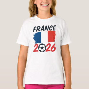 Frankreich 2026 Fußballfan-Design Flaggenfarben T-Shirt