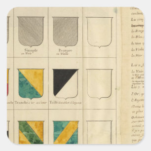 Frankreich 28 quadratischer aufkleber