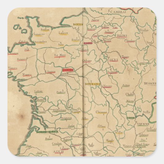 Frankreich 32 quadratischer aufkleber (Vorderseite)