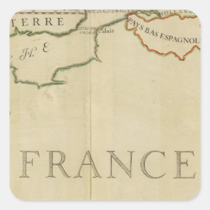 Frankreich 42 quadratischer aufkleber