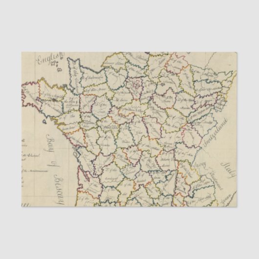 Frankreich-Abteilungen Seidenpapier (Vorderseite)