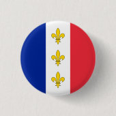 Frankreich-Abzeichen - Tricolour u. Fleurs-De-Lys Button (Vorderseite)