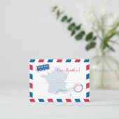 Frankreich Air Mail Escort/Sitzkarte Hochzeit Platzkarte (Stehend Vorderseite)