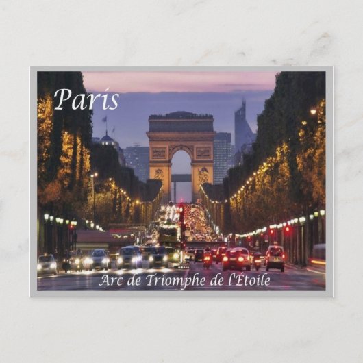 Frankreich - Arc de triomphe de l'Étoile - Postkarte (Vorderseite)