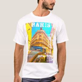 Frankreich Architecture French Street Old Car Pari T-Shirt