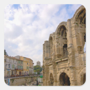 Frankreich, Arles, Provence, Römisches Amphitheate Quadratischer Aufkleber
