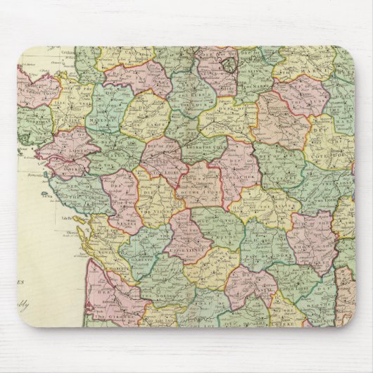 Frankreich Atlas Karte mit Bishops Mousepad (Vorne)