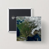 Frankreich aus dem Weltraum Button (Vorne & Hinten)