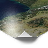 Frankreich aus dem Weltraum Fotodruck (Ecke)