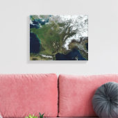 Frankreich aus dem Weltraum Leinwanddruck (Insitu (Wohnzimmer))