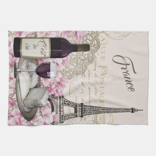 FRANKREICH, AUSFLUG EIFFEL, PARIS, WEIN, GESCHIRRTUCH (Horizontal)