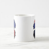 Frankreich - australisches Tree Roots-Flag Kaffeetasse (Mittel)