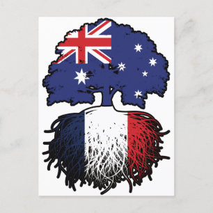 Frankreich - australisches Tree Roots-Flag Postkarte
