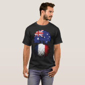 Frankreich - australisches Tree Roots-Flag T-Shirt (Vorne ganz)