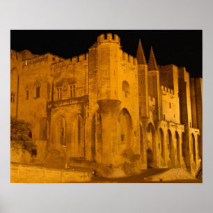 Frankreich, Avignon, Provence, Papstpalast bei Nac Poster