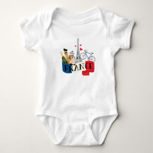 Frankreich Baby Strampler