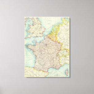 Frankreich, Belgien und Holland Leinwanddruck