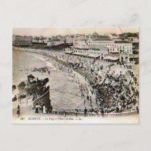 Frankreich, Biarritz, La plage Postkarte (Vorderseite)