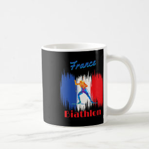 Frankreich Biathlon Langlaufski und Rifle Shooti Kaffeetasse