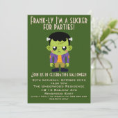 FRANKREICH BIN ICH FÜR PARTYS HALLOWEEN SUCKER EINLADUNG (Stehend Vorderseite)