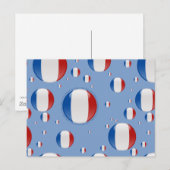 Frankreich - Blasen-Flagge Postkarte (Vorne/Hinten)