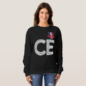 Frankreich - Buchstaben C und E Frankreich Sweatshirt (Vorne ganz)