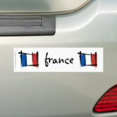 Frankreich-Bürsten-Flagge Autoaufkleber (Auf Auto)
