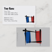 Frankreich-Bürsten-Flagge Visitenkarte (Vorne/Hinten)