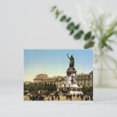 Frankreich c1900, Place de la République Paris Postkarte (Stehend Vorderseite)