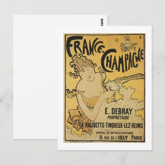 Frankreich - Champagne Postkarte (Vorne/Hinten)
