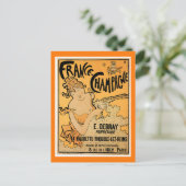 Frankreich Champagne Vintag Drink Postkarte (Stehend Vorderseite)