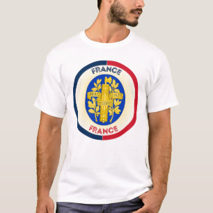 Frankreich Coat of Arms Circle Shape T-Shirt