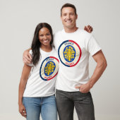 Frankreich Coat of Arms Circle Shape T-Shirt (Unisex)
