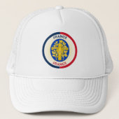 Frankreich Coat of Arms Circle Shape Truckerkappe (Vorderseite)