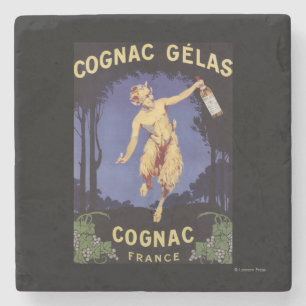 Frankreich Cognac Glas WerbeplakatFrankreich Steinuntersetzer