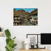 Frankreich, Colmar, Elsass, Fachwerkhäuser Poster (Heimbüro)
