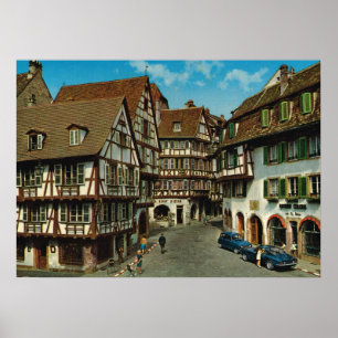 Frankreich, Colmar, Elsass, Hälfte zimmerte Häus Poster