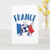 Frankreich Dabbing Fußball-Flagge 2 Sterne Karte (Gelbe Blume)