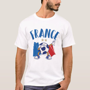 Frankreich Dabbing Fußball-Flagge 2 Sterne T-Shirt