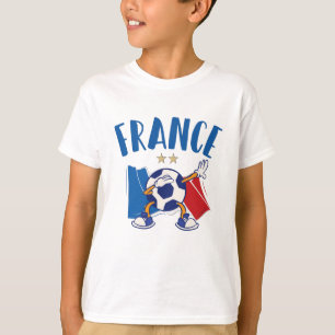 Frankreich Dabbing Fußball-Flagge 2 Sterne T-Shirt