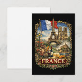 Frankreich Dankeskarte (Vorne/Hinten)
