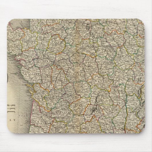 Frankreich Departement Boundaries Mousepad (Vorne)