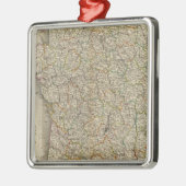 Frankreich Departement Boundaries Silbernes Ornament (Links)